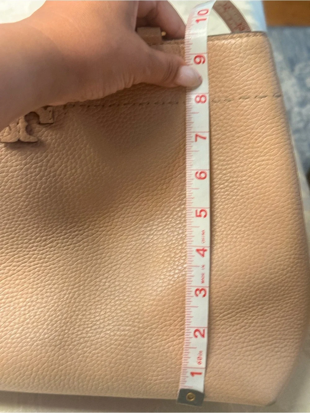 Tory Burch Thea tote Neutral Blush Pebbled Leather Shoulder Tote